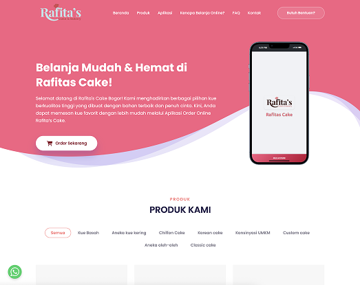 Website Rafita's Cake